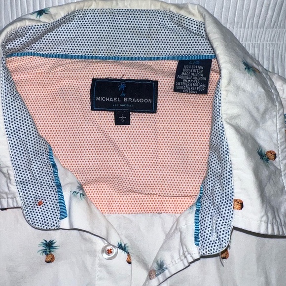 Men’s pineapple button down shirt - Picture 2 of 6